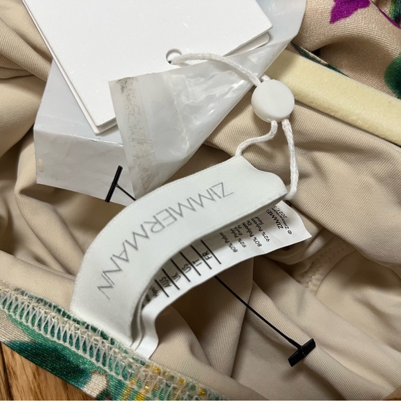 NWT Zimmermann Tropicana One-Piece Belted Swimsuit in Cream Floral Size AU 0 - Picture 5 of 6